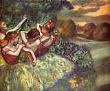 Edgar Degas Four Dancers painting